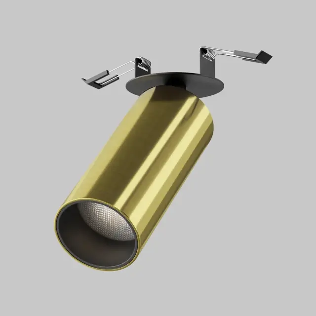 Встраиваемый точечный светильник Maytoni FOCUS LED — латунь, ракурс 5