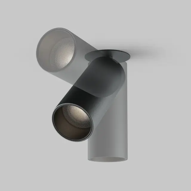 Встраиваемый точечный светильник Maytoni FOCUS LED — черный, ракурс 3