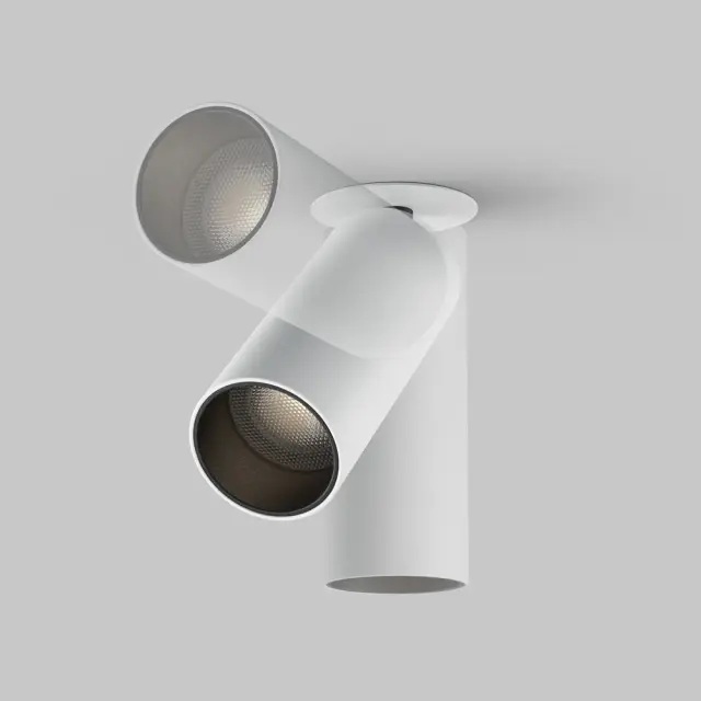 Встраиваемый точечный светильник Maytoni FOCUS LED — белый, ракурс 3