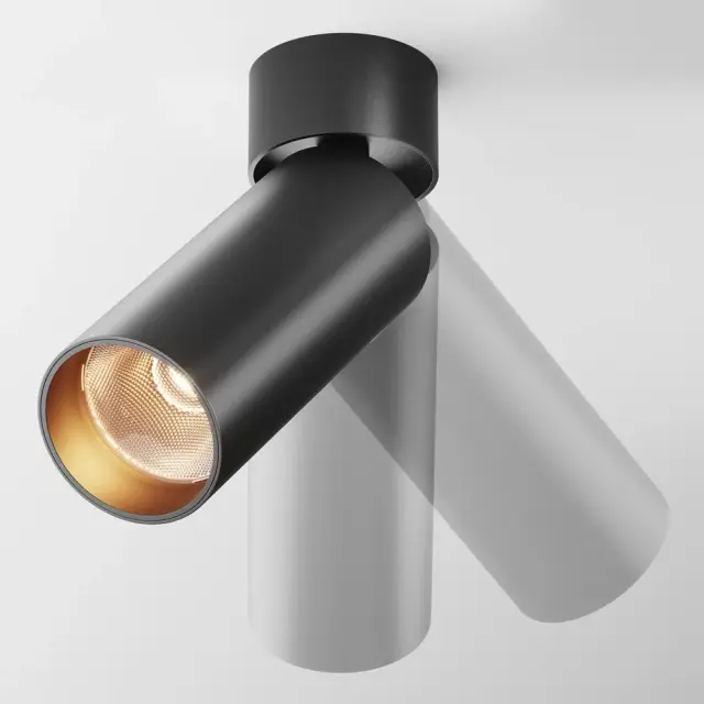 Накладной точечный светильник Maytoni FOCUS LED — черный, ракурс 2