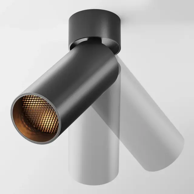 Накладной точечный светильник Maytoni FOCUS LED — черный, ракурс 4