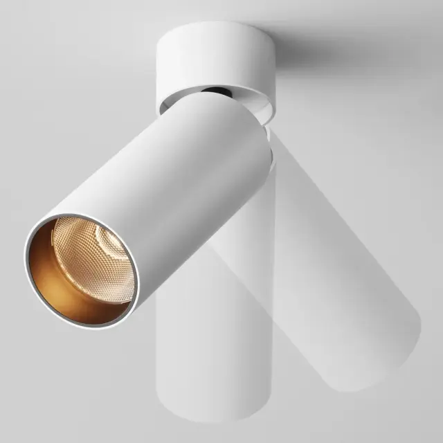 Накладной точечный светильник Maytoni FOCUS LED — белый, ракурс 2
