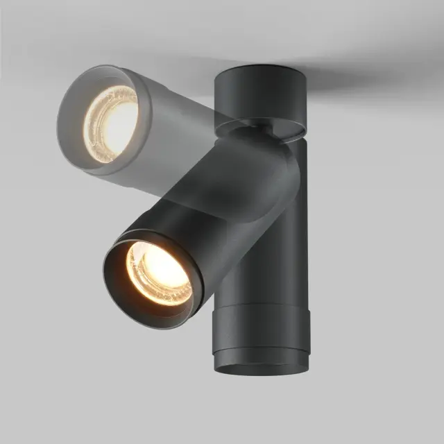 Накладной точечный светильник Maytoni FOCUS ZOOM — черный, ракурс 2
