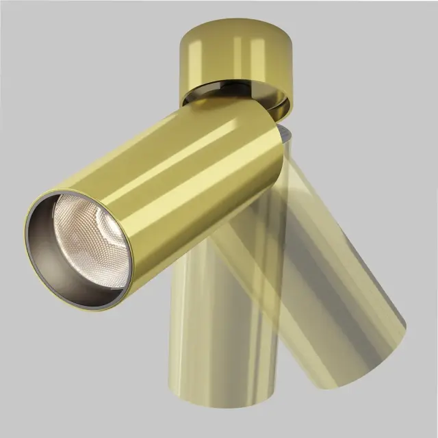 Накладной точечный светильник Maytoni FOCUS LED — латунь, ракурс 3