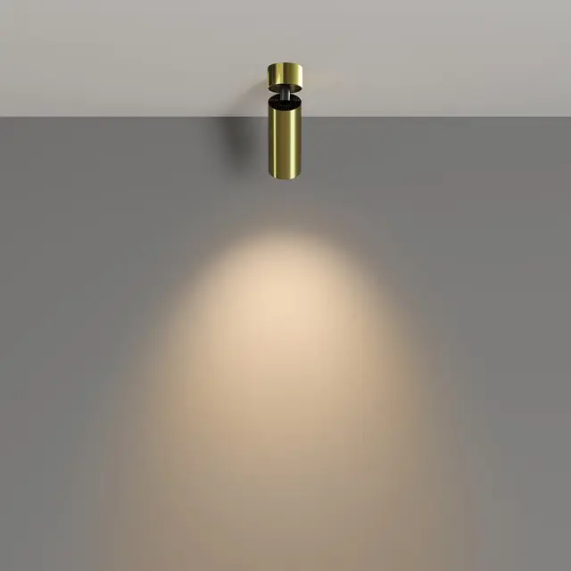 Накладной точечный светильник Maytoni FOCUS LED — латунь, ракурс 5