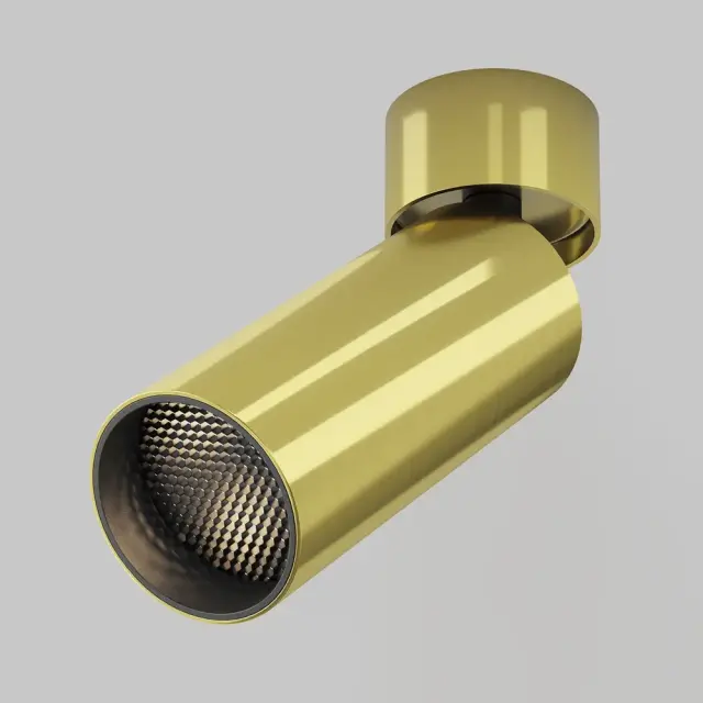 Накладной точечный светильник Maytoni FOCUS LED — латунь, ракурс 7