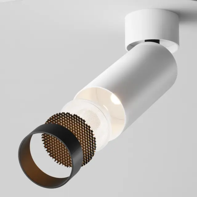 Накладной точечный светильник Maytoni FOCUS LED — белый, ракурс 4