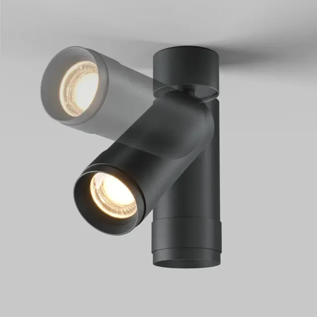 Накладной точечный светильник Maytoni FOCUS ZOOM — черный, ракурс 3