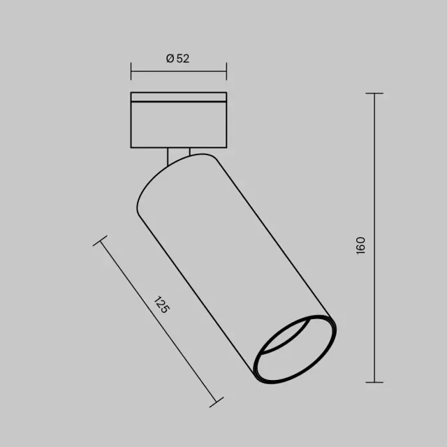 Накладной точечный светильник Maytoni FOCUS LED — латунь, ракурс 11