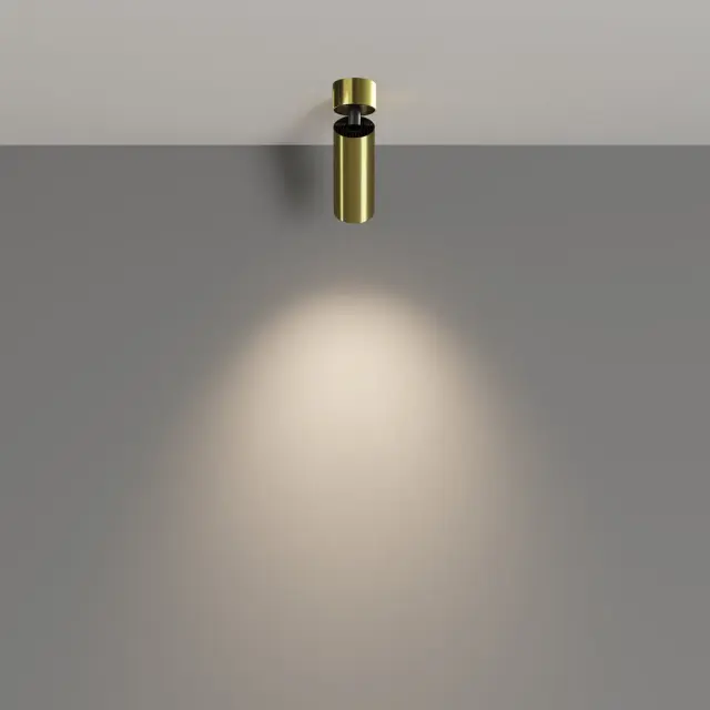 Накладной точечный светильник Maytoni FOCUS LED — латунь, ракурс 5