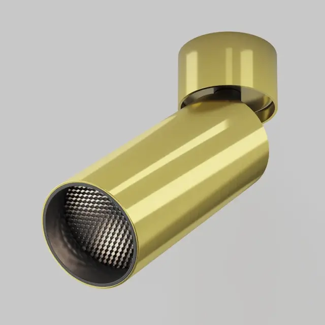 Накладной точечный светильник Maytoni FOCUS LED — латунь, ракурс 7