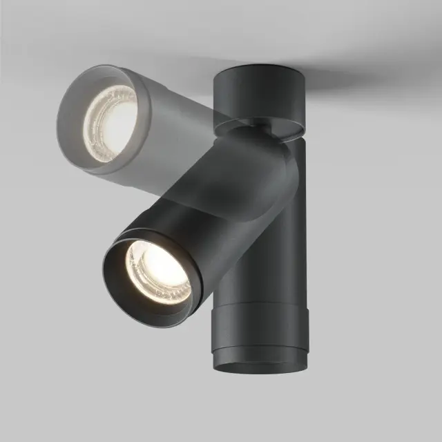 Накладной точечный светильник Maytoni FOCUS ZOOM — черный, ракурс 3