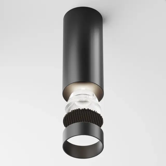 Накладной точечный светильник Maytoni FOCUS LED — черный, ракурс 3