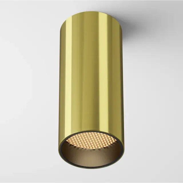 Накладной точечный светильник Maytoni FOCUS LED — латунь, ракурс 4