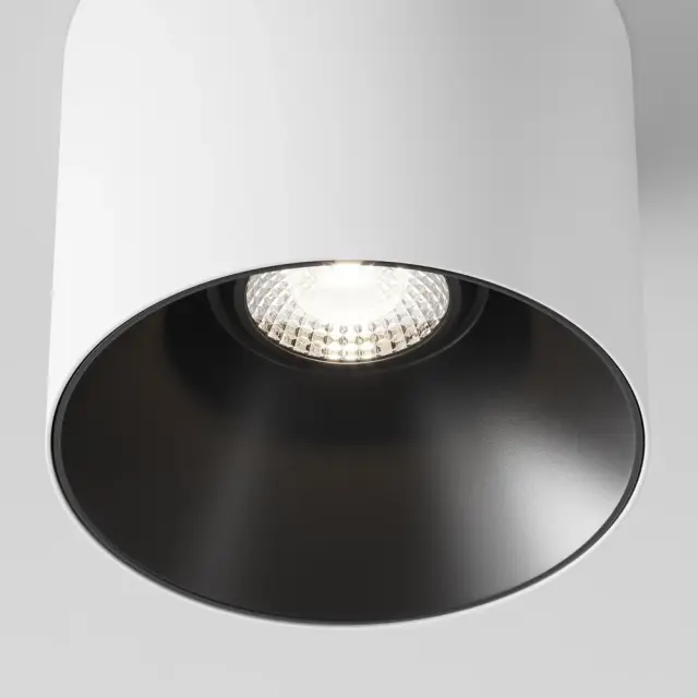 Накладной точечный светильник Maytoni ALFA LED — белый, черный, ракурс 2