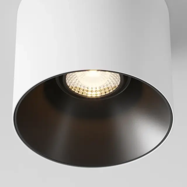 Накладной точечный светильник Maytoni ALFA LED — черный, ракурс 2