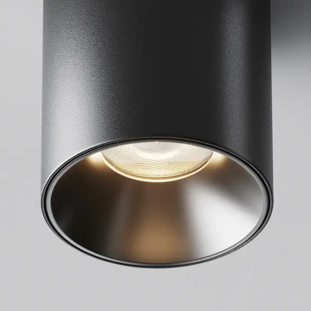 Накладной точечный светильник Maytoni ALFA LED — черный, ракурс 2