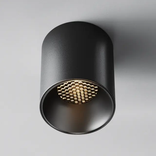 Накладной точечный светильник Maytoni ALFA LED — черный, ракурс 4