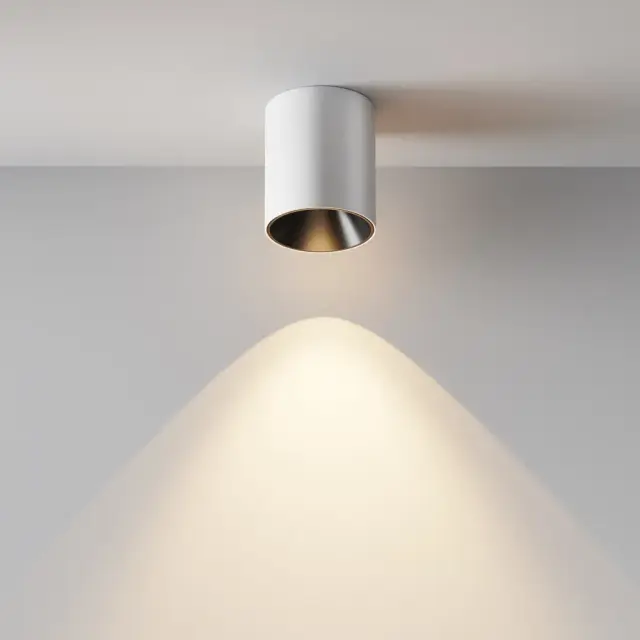 Накладной точечный светильник Maytoni ALFA LED — черный, ракурс 3