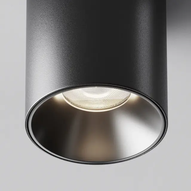 Накладной точечный светильник Maytoni ALFA LED — черный, ракурс 2