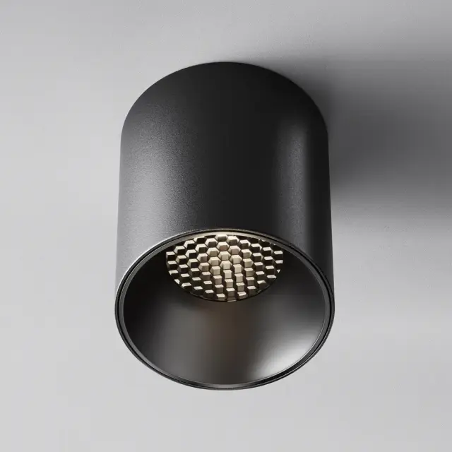 Накладной точечный светильник Maytoni ALFA LED — черный, ракурс 4