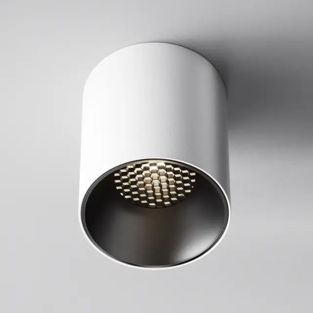 Накладной точечный светильник Maytoni ALFA LED — черный, ракурс 4