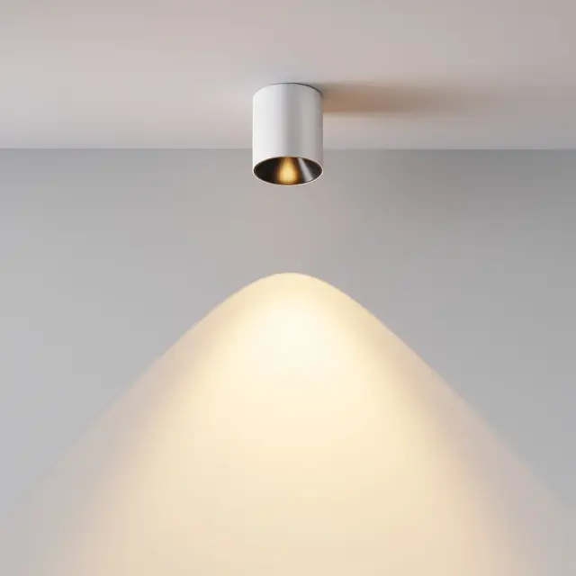 Накладной точечный светильник Maytoni ALFA LED — черный, ракурс 3