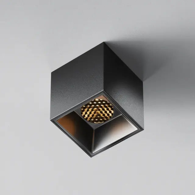 Накладной точечный светильник Maytoni ALFA LED — черный, ракурс 4