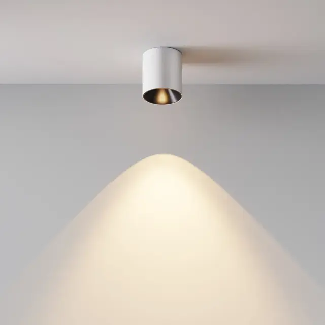 Накладной точечный светильник Maytoni ALFA LED — черный, ракурс 3