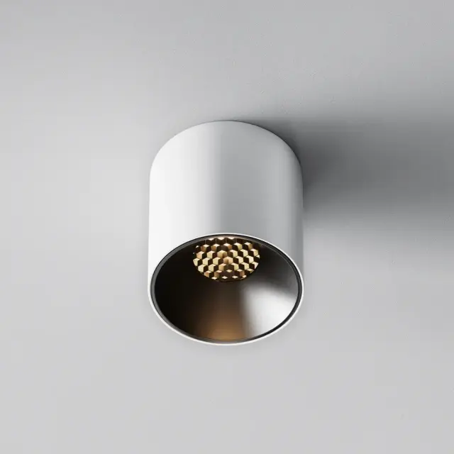 Накладной точечный светильник Maytoni ALFA LED — черный, ракурс 4