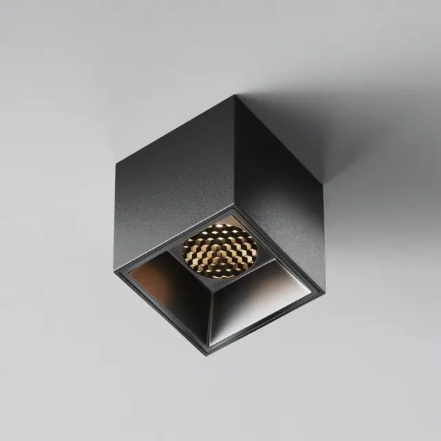 Накладной точечный светильник Maytoni ALFA LED — черный, ракурс 4