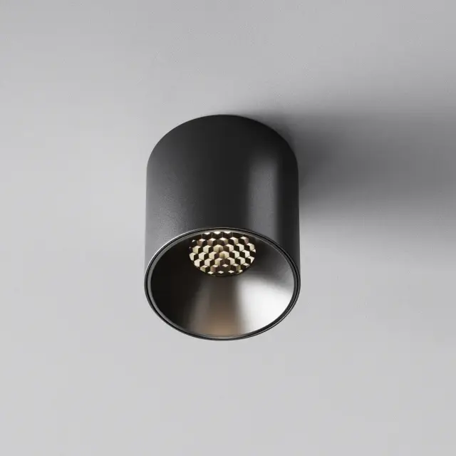 Накладной точечный светильник Maytoni ALFA LED — черный, ракурс 4