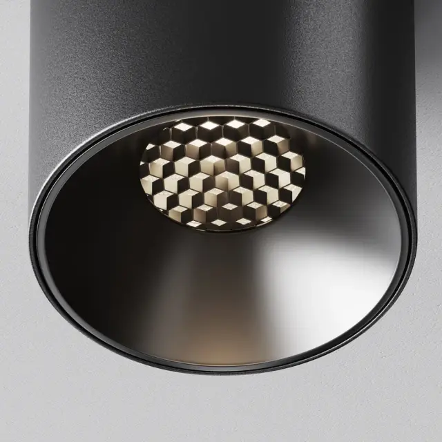 Накладной точечный светильник Maytoni ALFA LED — черный, ракурс 8