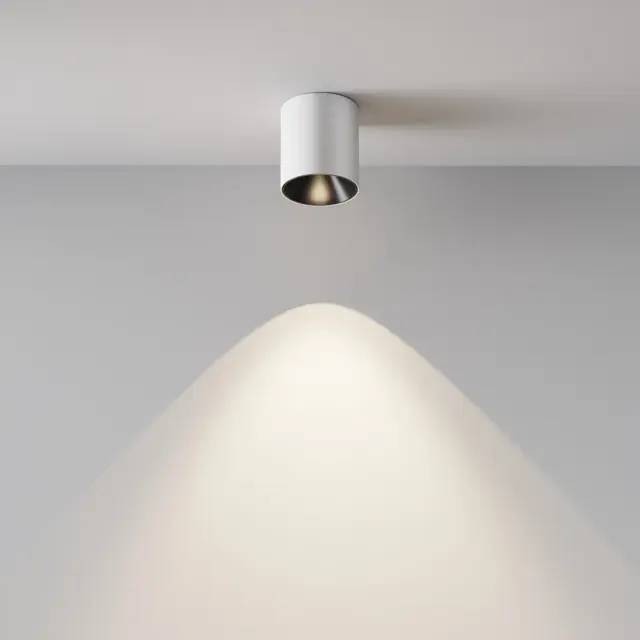 Накладной точечный светильник Maytoni ALFA LED — черный, ракурс 3