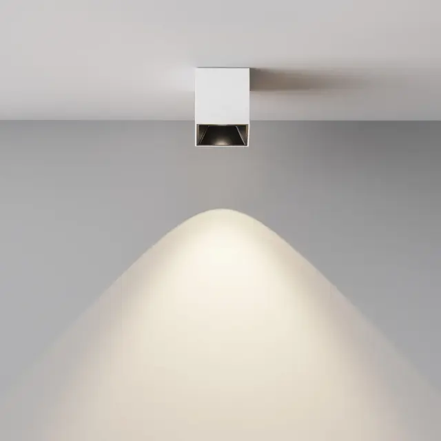 Накладной точечный светильник Maytoni ALFA LED — черный, ракурс 3