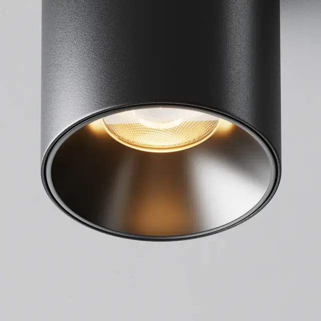 Накладной точечный светильник Maytoni ALFA LED — черный, ракурс 2