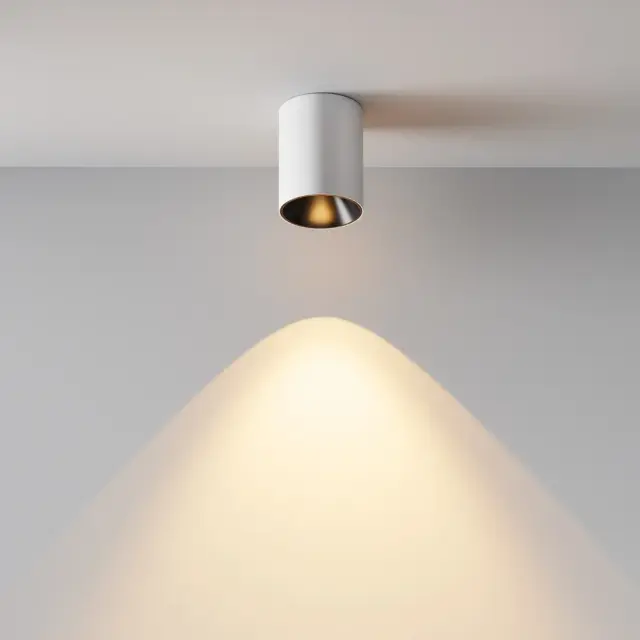 Накладной точечный светильник Maytoni ALFA LED — черный, ракурс 3