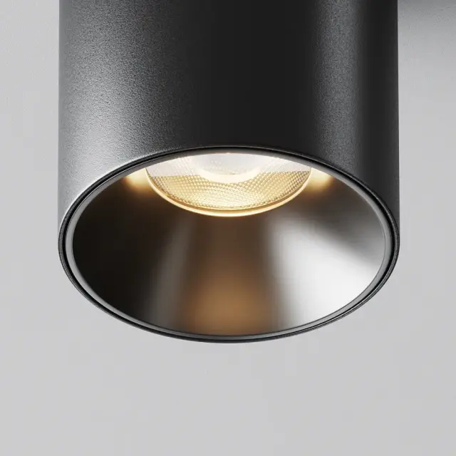 Накладной точечный светильник Maytoni ALFA LED — черный, ракурс 2