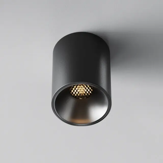 Накладной точечный светильник Maytoni ALFA LED — черный, ракурс 4