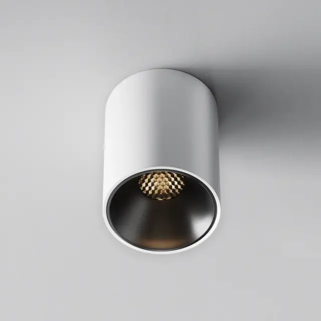 Накладной точечный светильник Maytoni ALFA LED — черный, ракурс 4