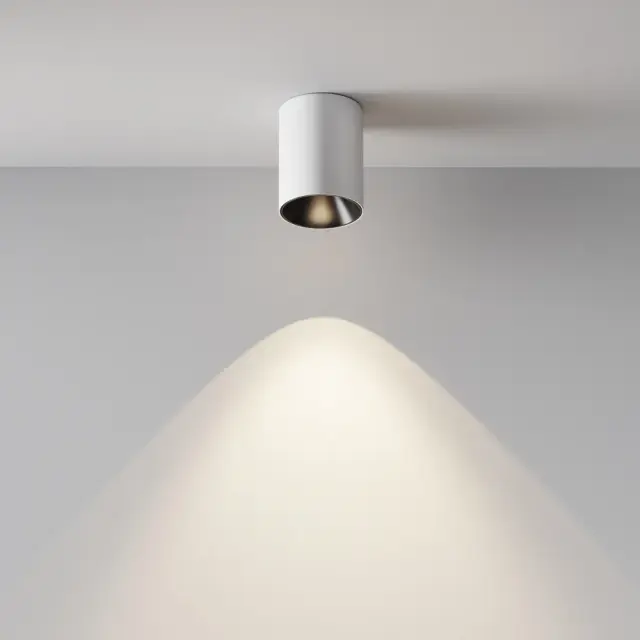 Накладной точечный светильник Maytoni ALFA LED — черный, ракурс 3