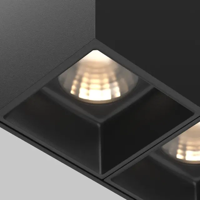Накладной точечный светильник Maytoni ALFA LED — черный, ракурс 2