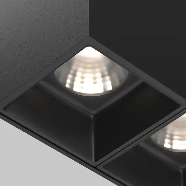 Накладной точечный светильник Maytoni ALFA LED — черный, ракурс 2