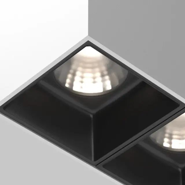 Накладной точечный светильник Maytoni ALFA LED — черный, ракурс 2