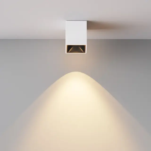 Накладной точечный светильник Maytoni ALFA LED — белый, ракурс 3