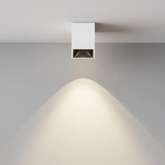 Накладной точечный светильник Maytoni ALFA LED — белый, ракурс 3