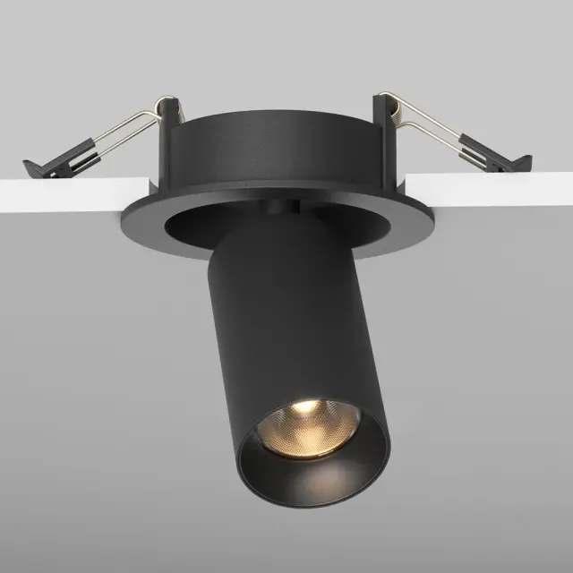 Встраиваемый точечный светильник Maytoni FOCUS LED — черный, ракурс 4