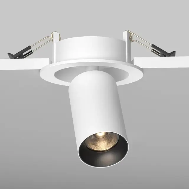 Встраиваемый точечный светильник Maytoni FOCUS LED — белый, ракурс 4