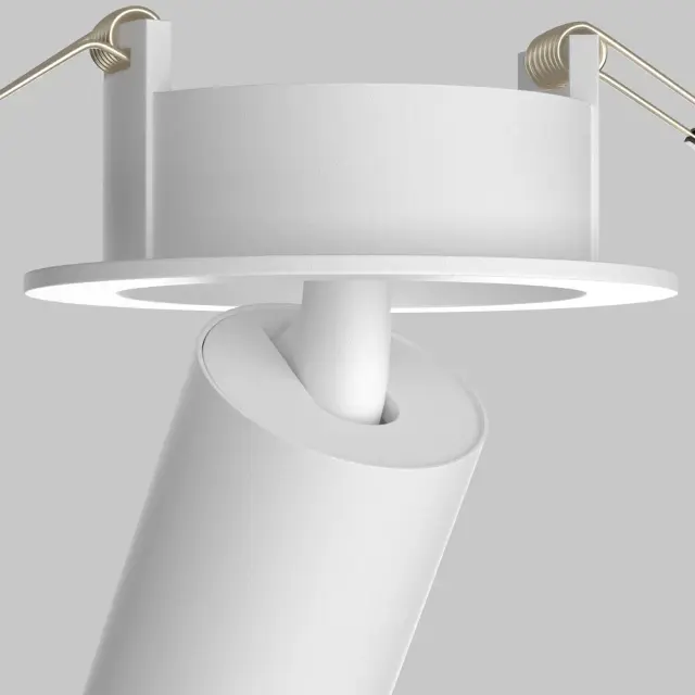 Встраиваемый точечный светильник Maytoni FOCUS LED — белый, ракурс 10