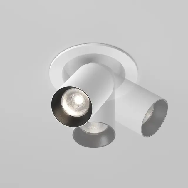 Встраиваемый точечный светильник Maytoni FOCUS LED — белый, ракурс 2